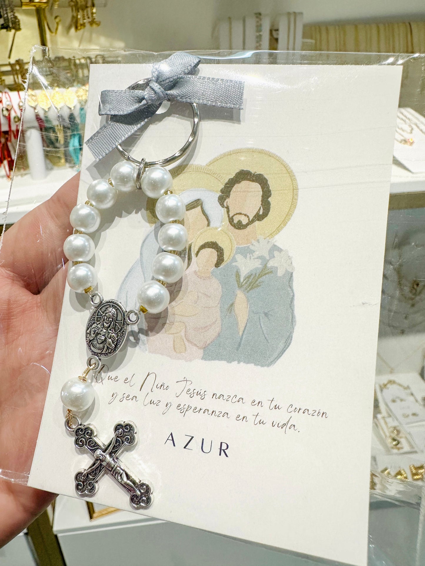 “Que el niño Jesús nazca en tu 🤍” llavero