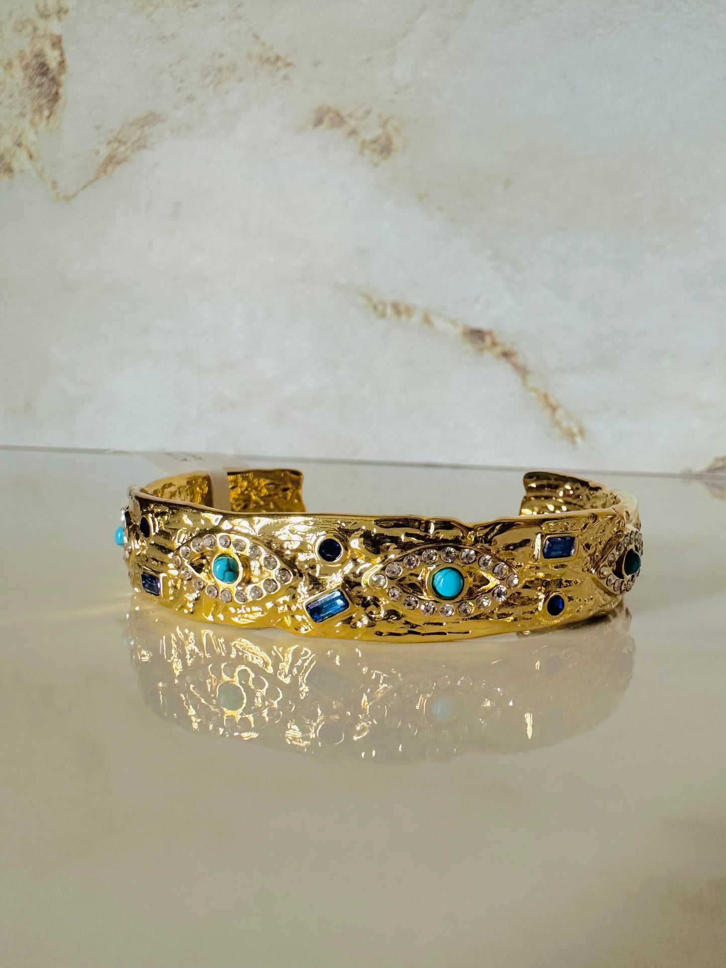 Bangle brazalete azul coral