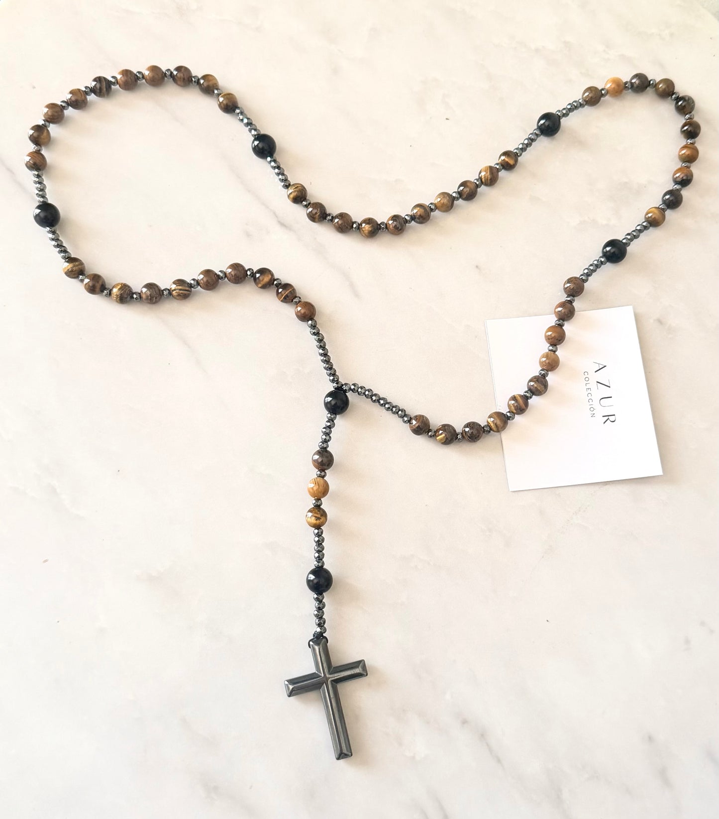 Rosario (piedra ojo de tigre)