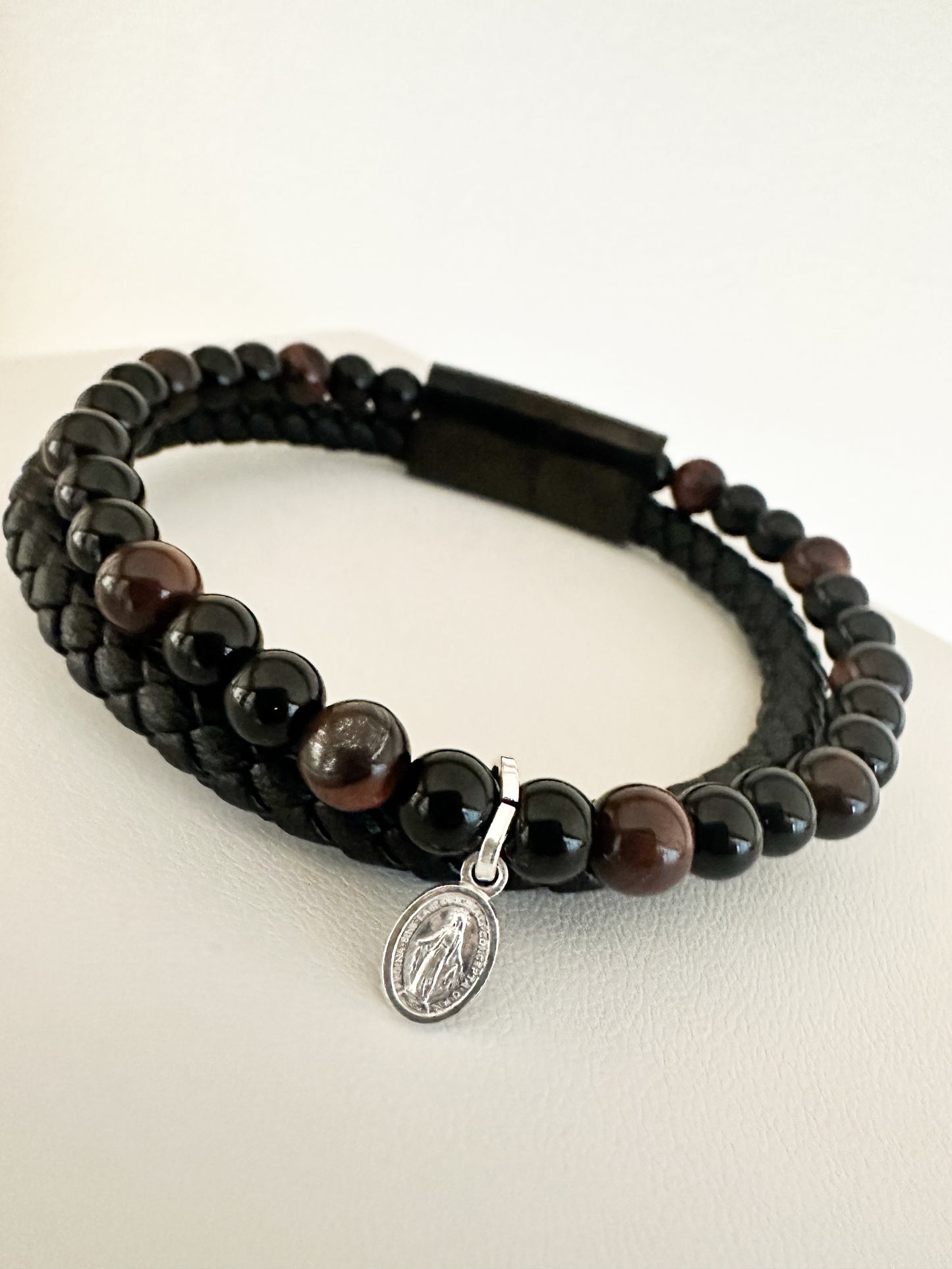 Medalla Milagrosa (plata 925 y cuero )