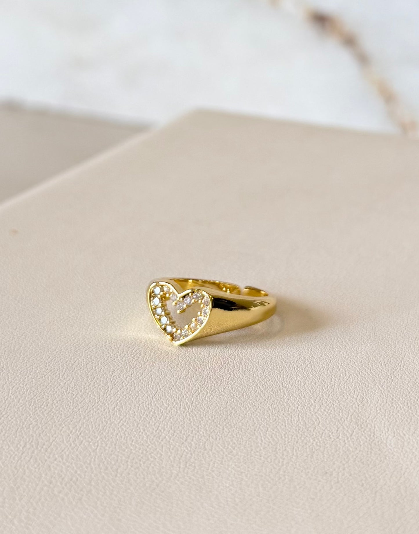 Open Heart Ring ajustable