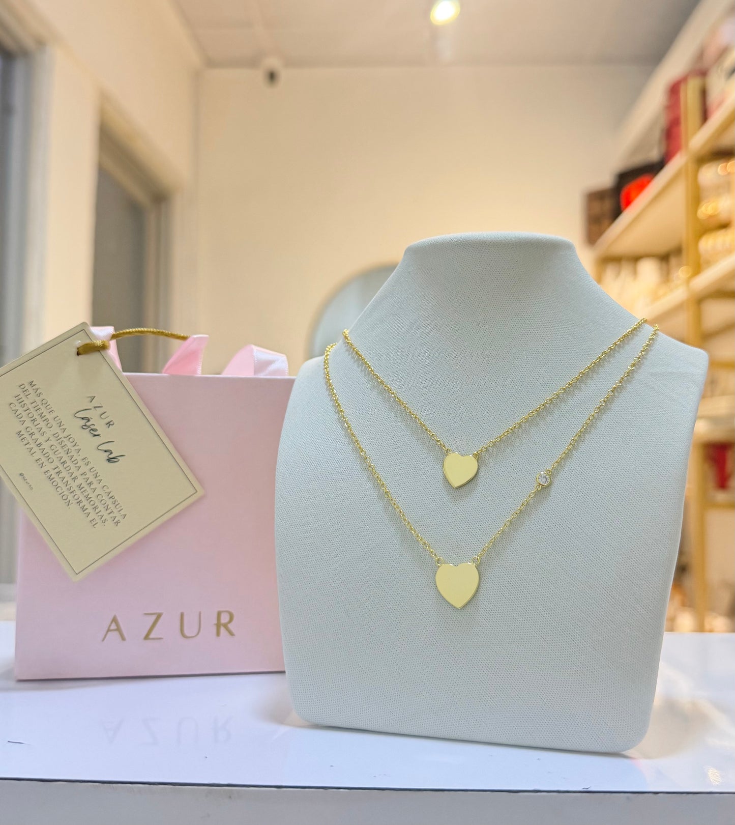 Plaquita corazón gold (Para grabar)