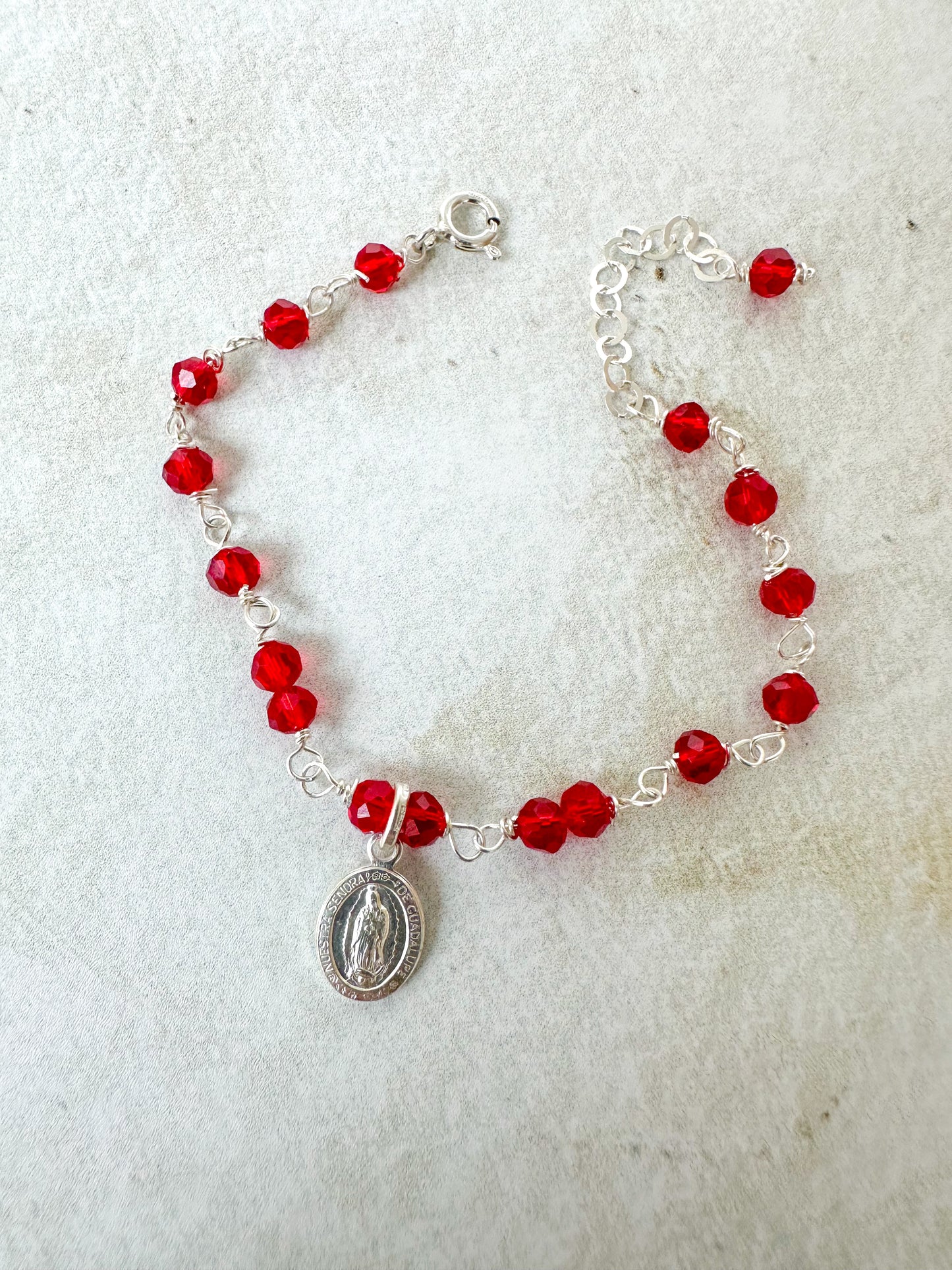 Virgen Guadalupe para bebé, plata 925