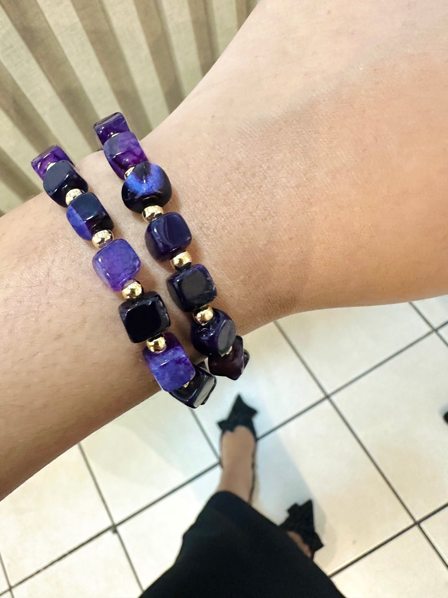 Cuarzo Morado (set 2 pulseras)