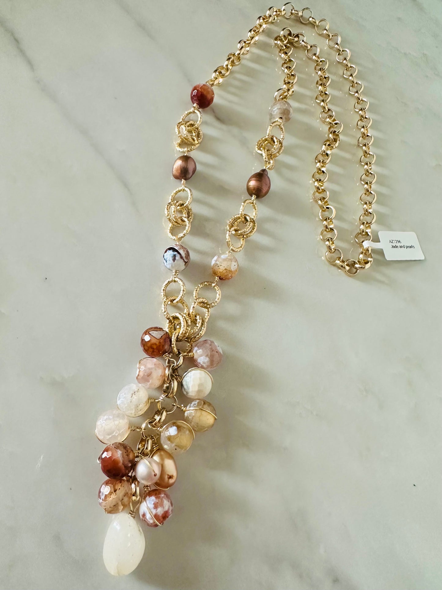 Collar jade and pearls (maxi collar)