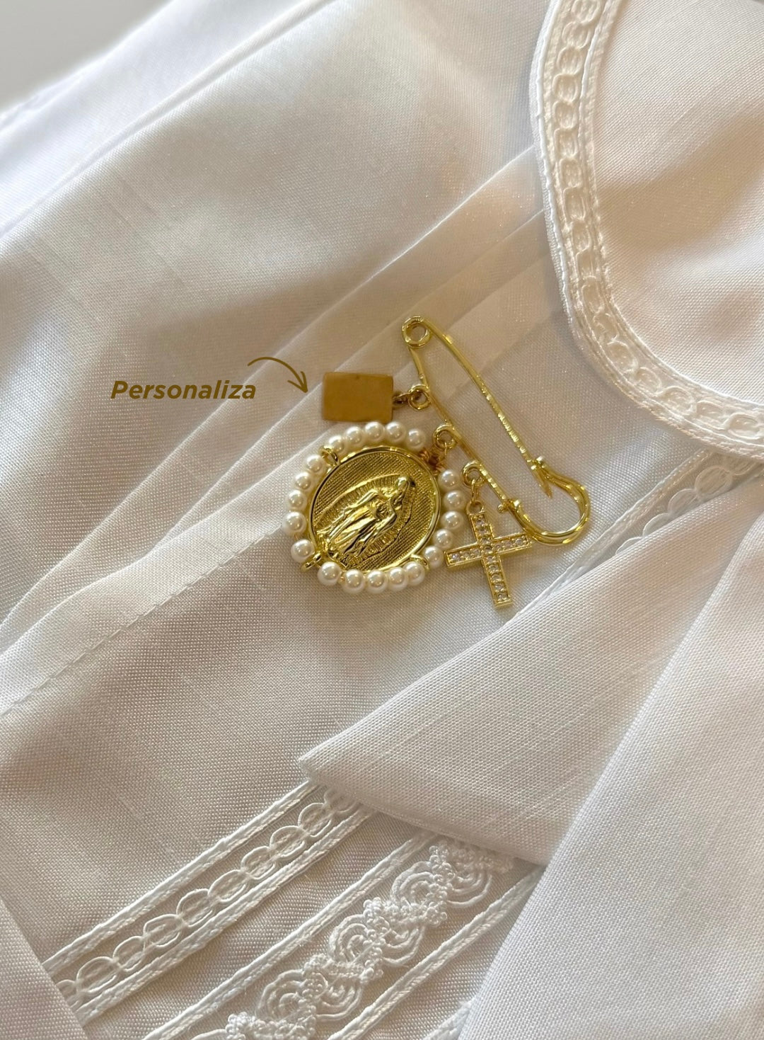 Broche Virgen de Guadalupe (incluye grabado)