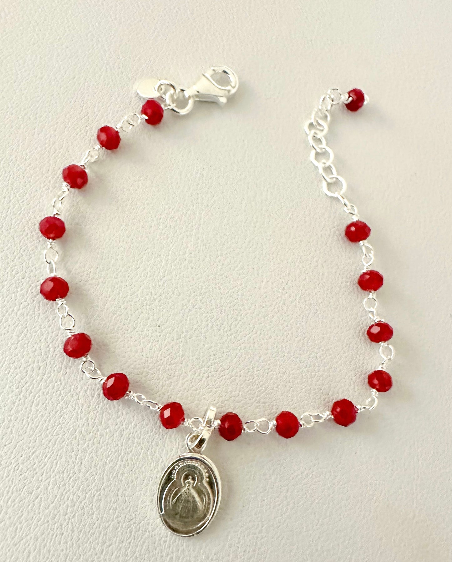Pulsera para bebé plata 925 (Virgen de Suyapa)