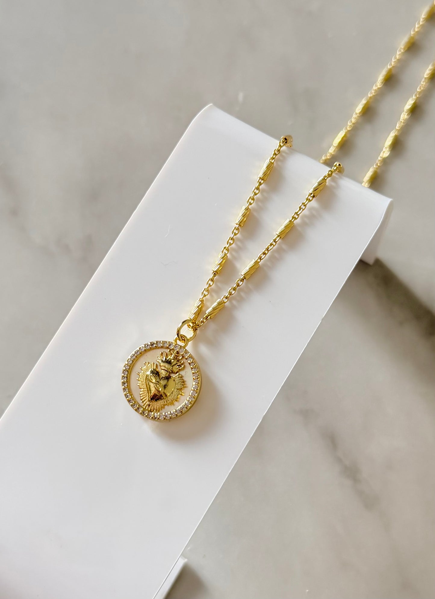 Sagrado Corazón de Jesús (plata 925 baño de oro)