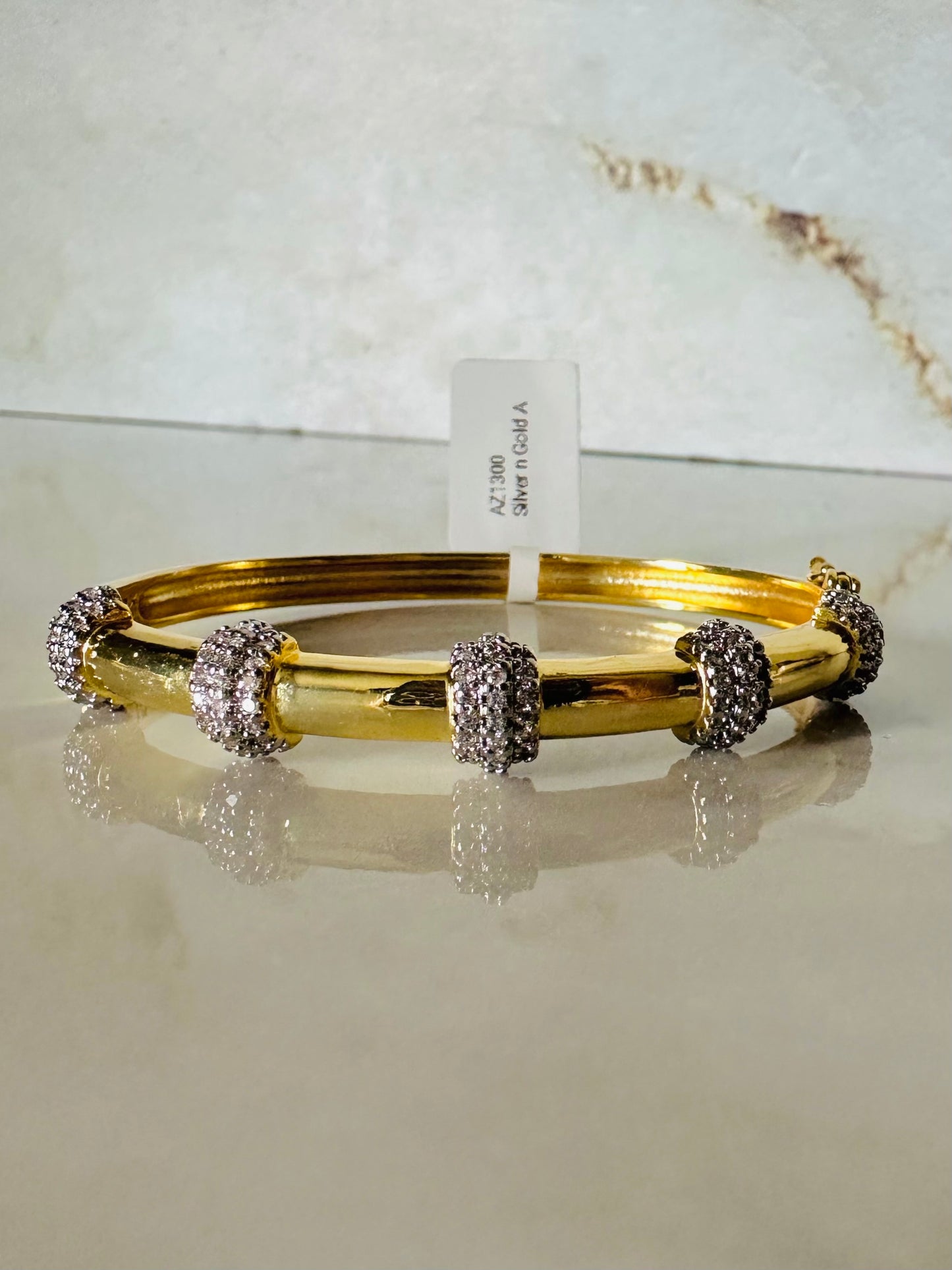 Brazalete Bangle Silver n Gold A