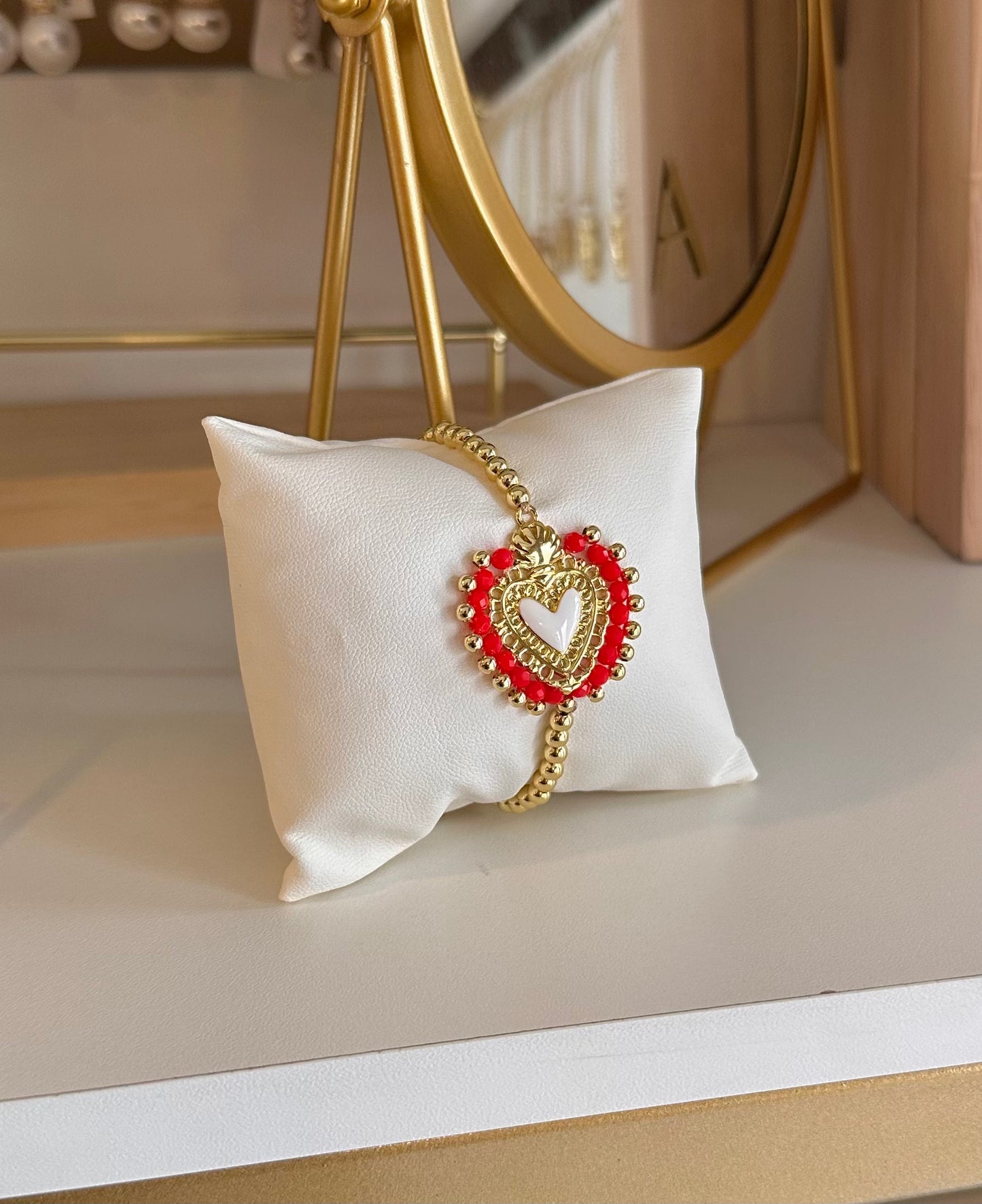 Sagrado corazón cristal rojo