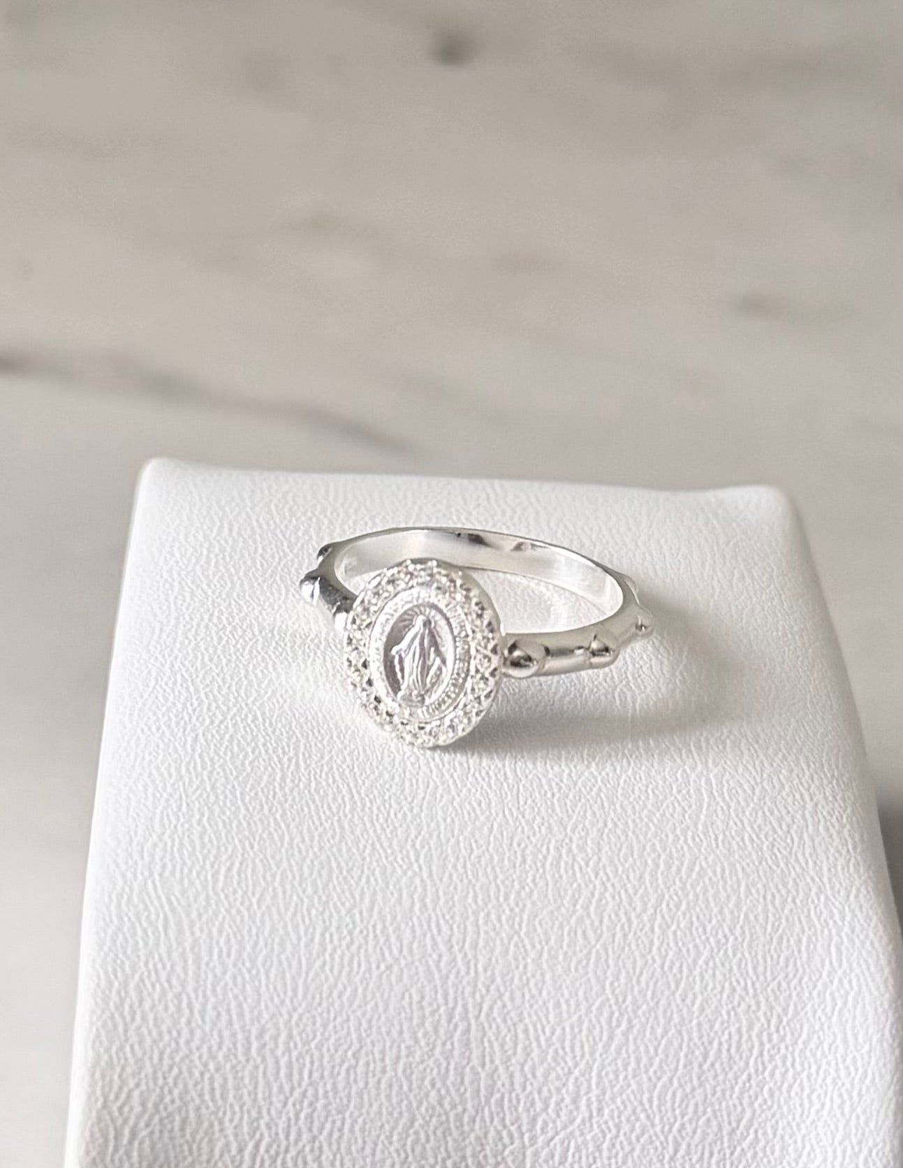 Anillo Rosario Medalla Milagrosa (plata 925)
