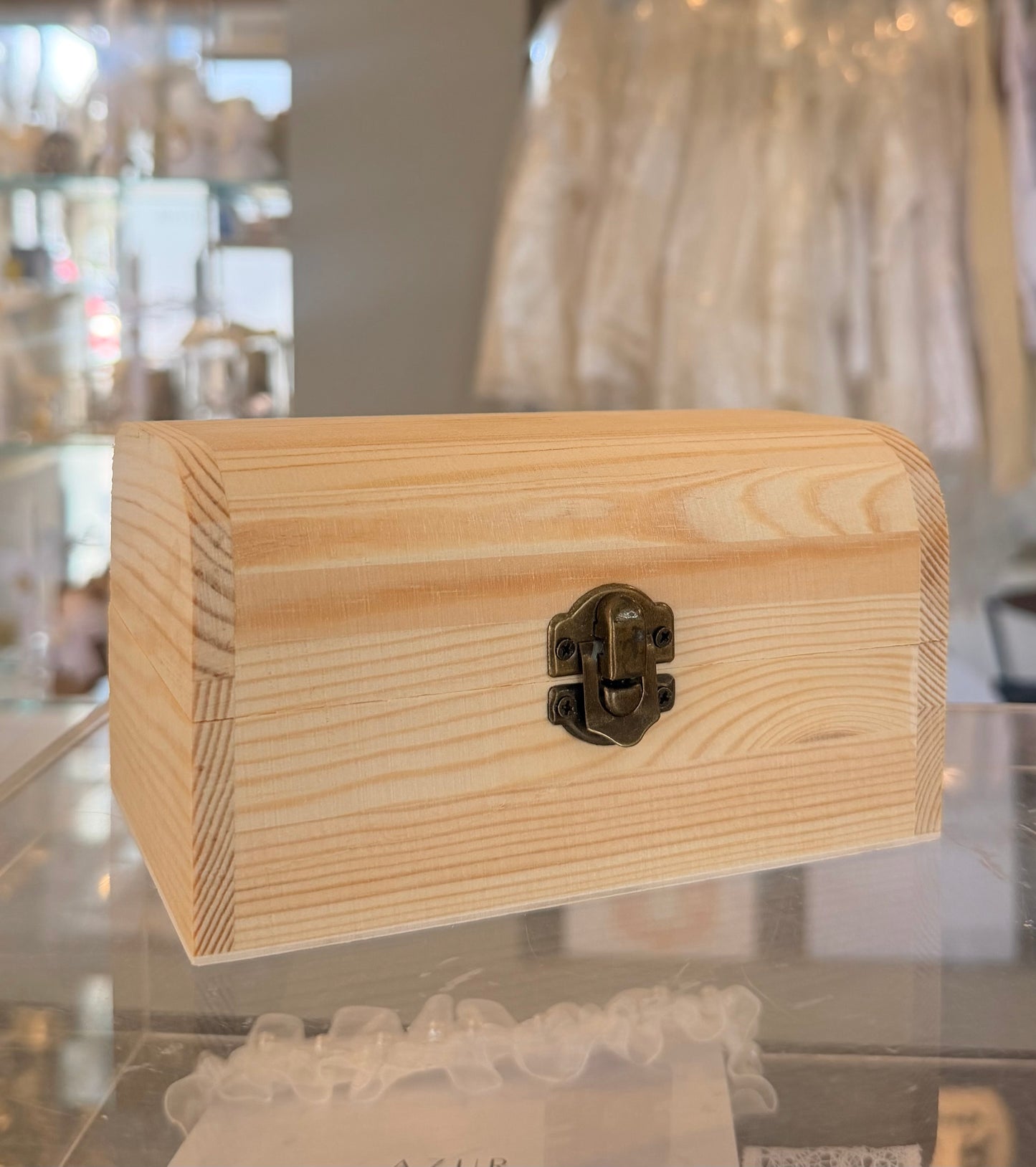 Cofre de madera (incluye grabado)