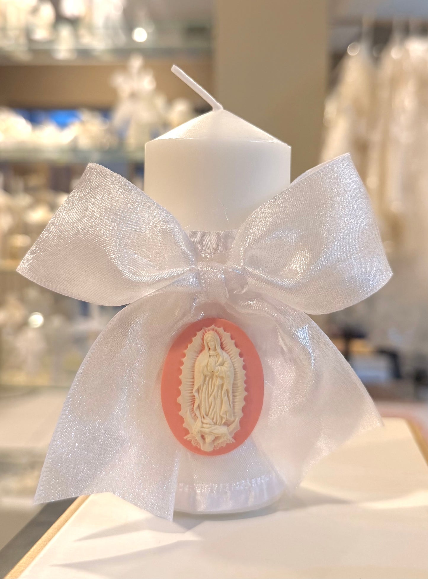 Mini pascualito 5'' Virgencita Guadalupe baby pink blanco
