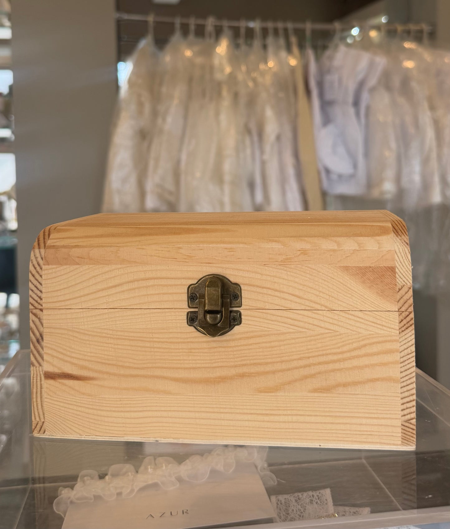 Cofre de madera (incluye grabado)