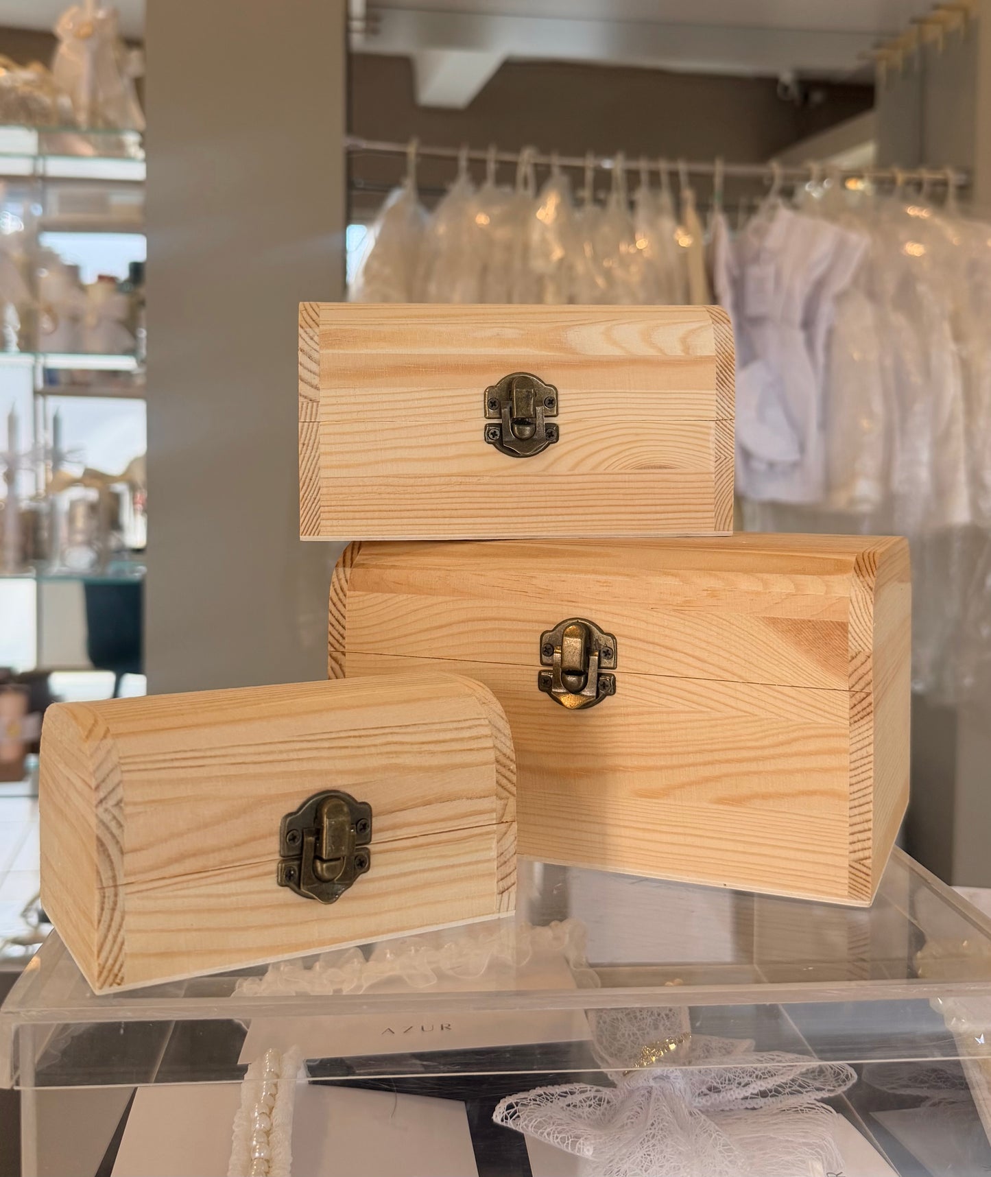 Cofre de madera (incluye grabado)