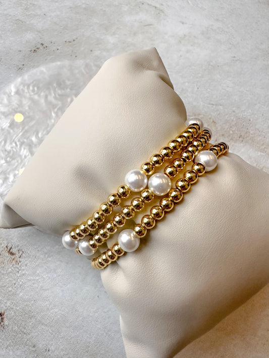 brazalete golden pearls