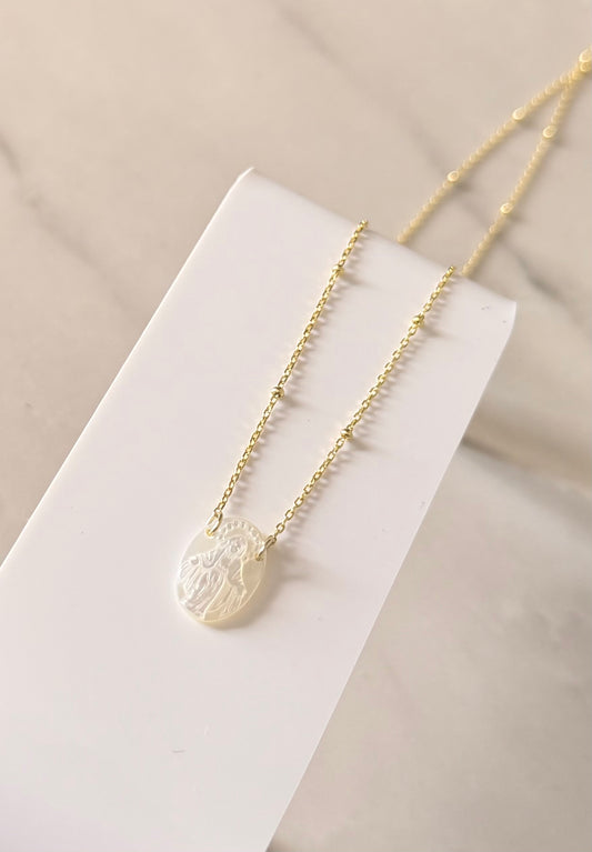 Medalla Milagrosa ovalada (plata baño de oro 18k)