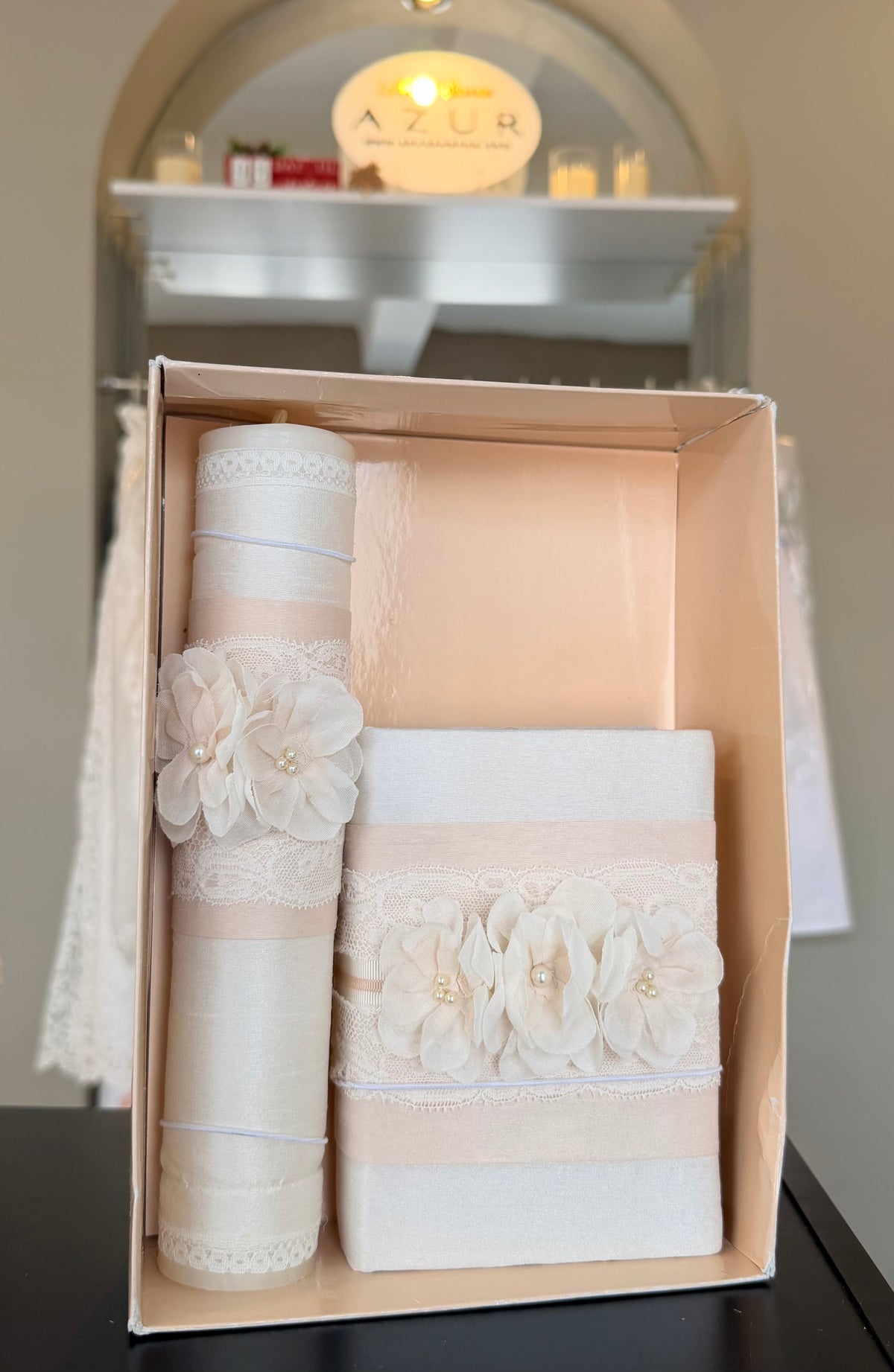 Set floral detalles rosa  (primera comunión| confirmación)