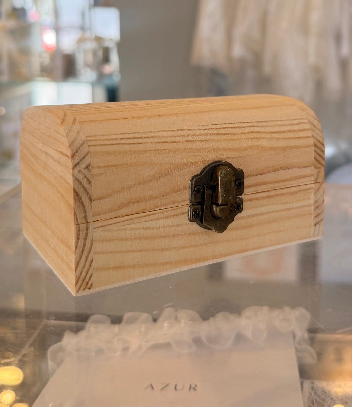 Cofre de madera (incluye grabado)