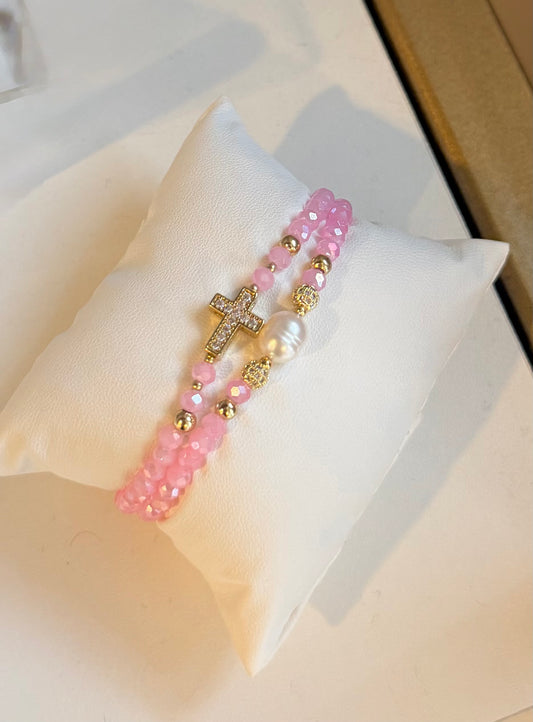 Set baby pink cross