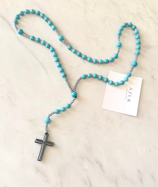 Rosario turquesa (piedra natural)