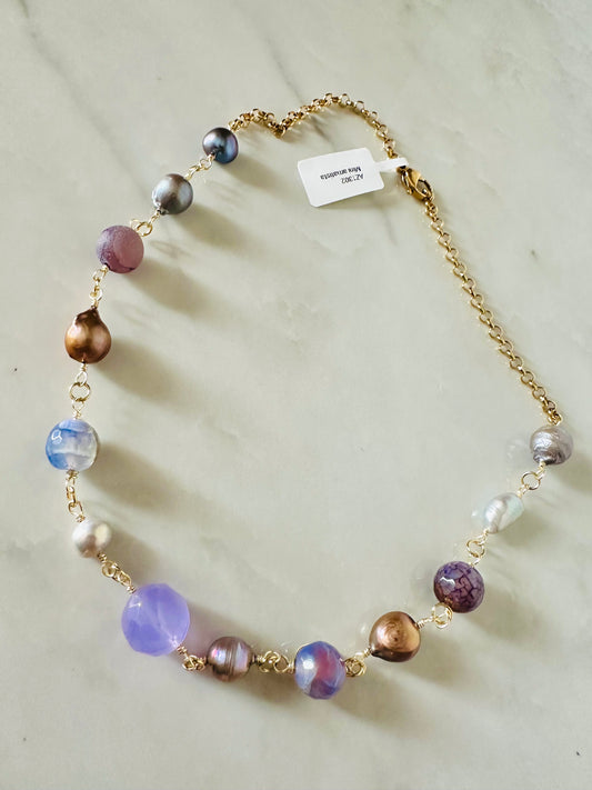 Collar mini amatistas