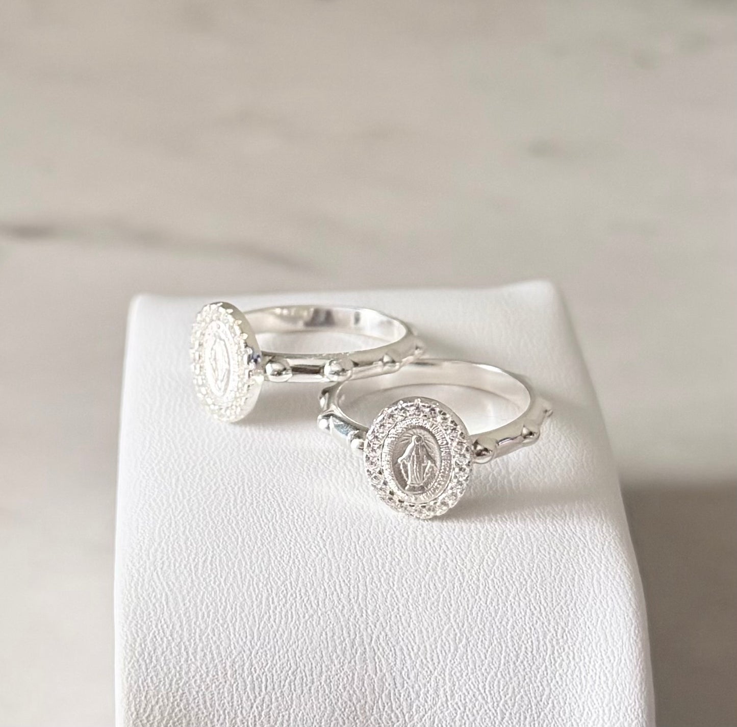 Anillo Rosario Medalla Milagrosa (plata 925)