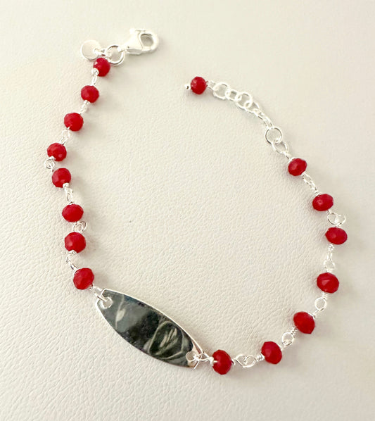 Pulsera para bebé plaquita (personalízalo)