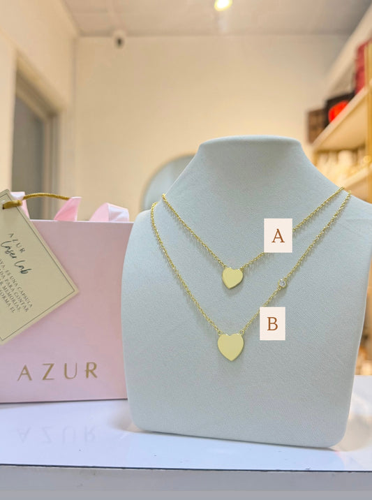 Plaquita corazón gold (Para grabar)