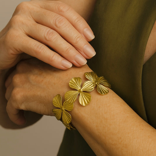 Brazalete Bangle Flowers