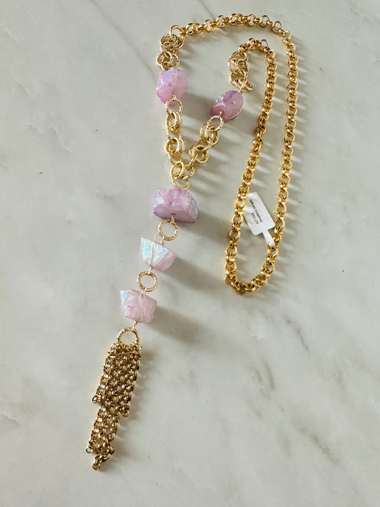 Collar Amatista simple (maxi collar)