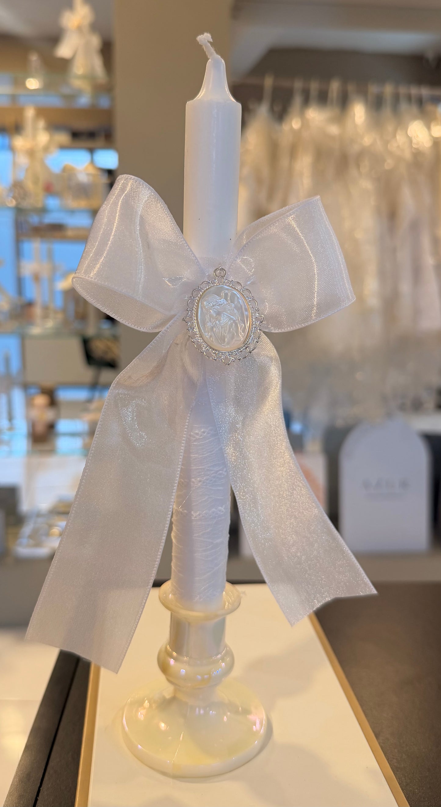 Ángel de mi Guarda vela clásica silver