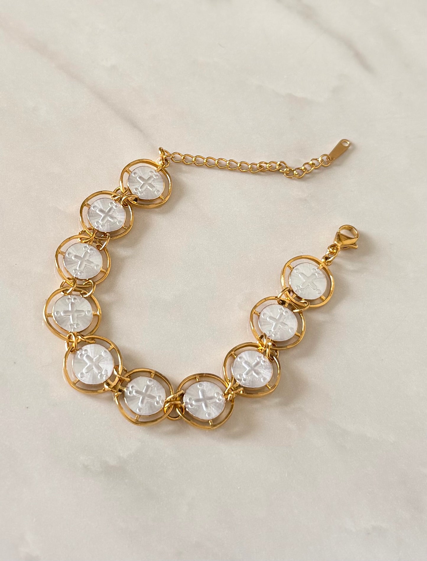 Cross silver and gold