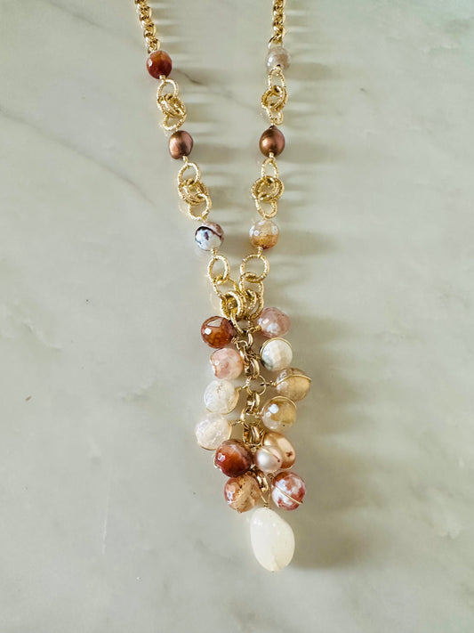 Collar jade and pearls (maxi collar)