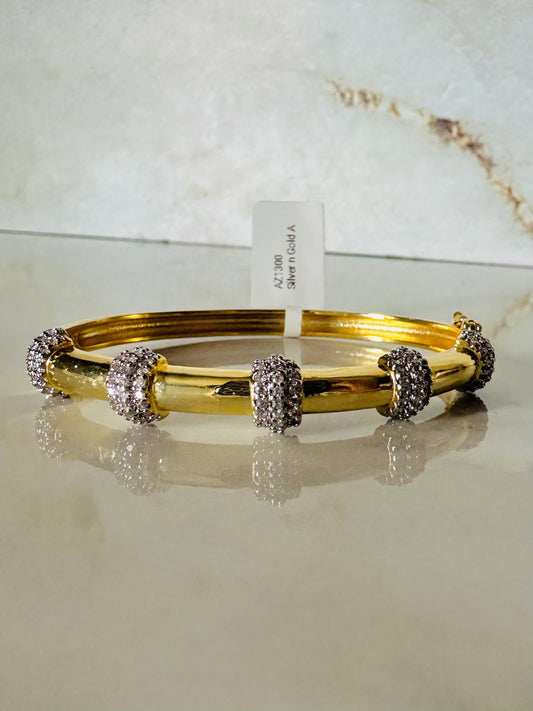 Brazalete Bangle Silver n Gold A