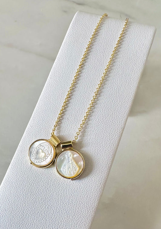 Escapulario Virgen de Suyapa Concha nácar