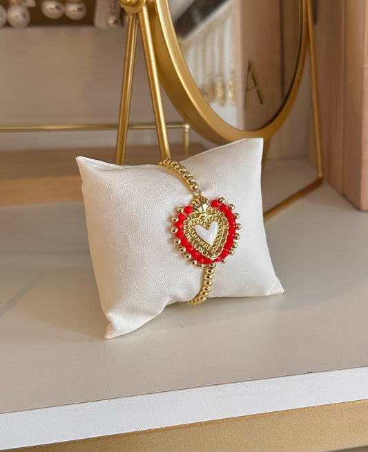 Sagrado corazón cristal rojo